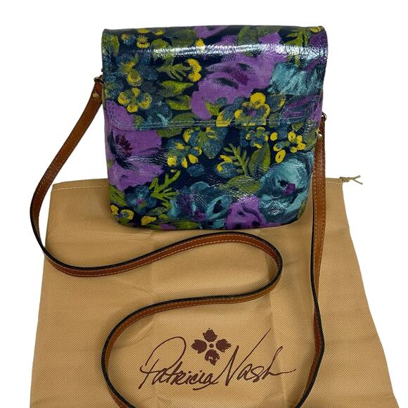 Patricia Nash Handbags - Patricia Nash Crossbody Purse in Deep Blue Nature Leather "Balluri"